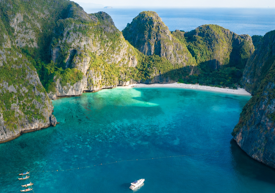 Private island experience at Maya Bay Phi Phi with luxury boats and crystal-clear water by 109 Thailand Travel